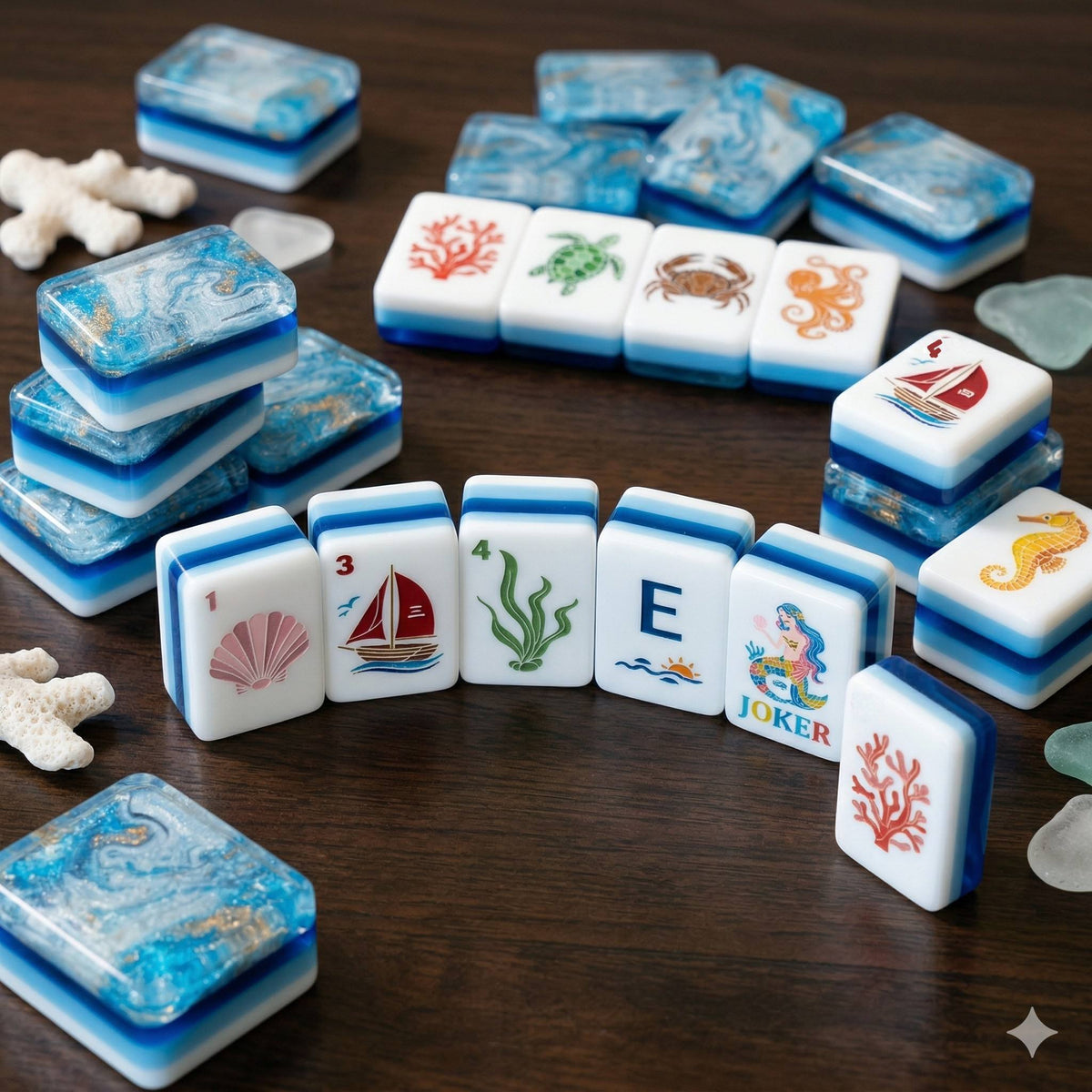 Seaside Treasure | American Mahjong Tiles Set