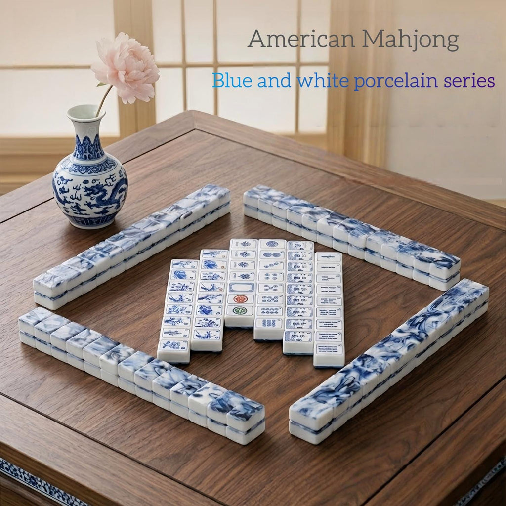Blue and White Porcelain | American Mahjong Tiles Set