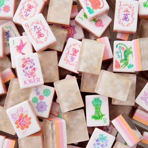 Blush Petal Acrylic | American Mahjong Tiles Set