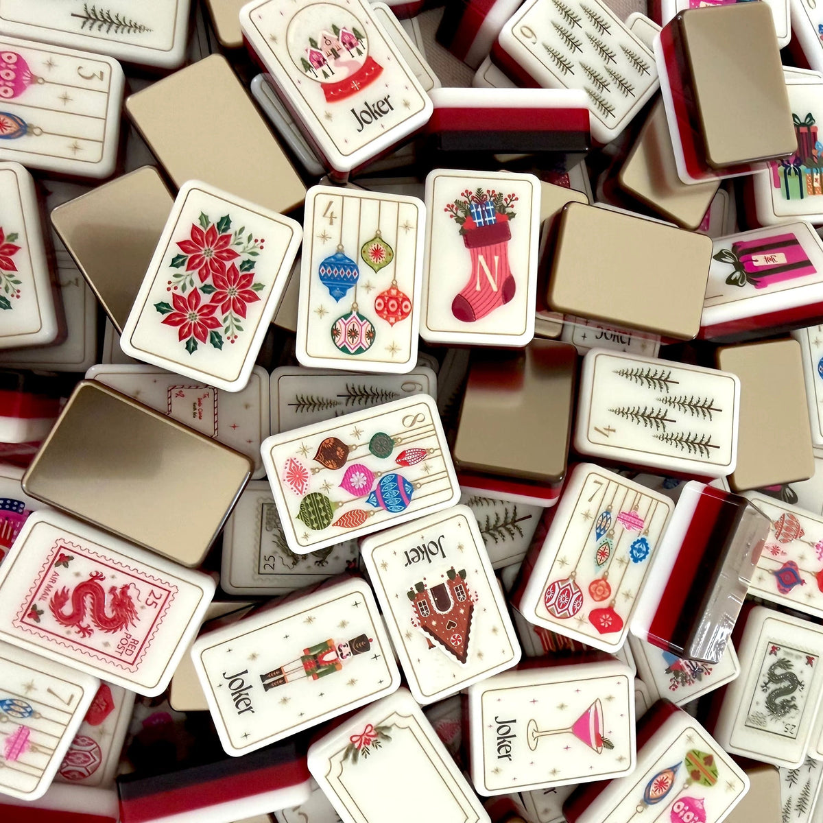 Christmas Holiday | American Mahjong Tiles Set