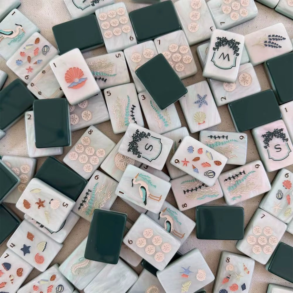 Coastal Ocean Deep Green | American Mahjong Tiles Set — gallery image 3