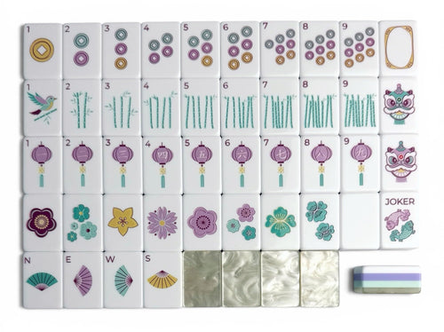 Bloom Lavender Mint | American Mahjong Tiles Set — gallery image 2
