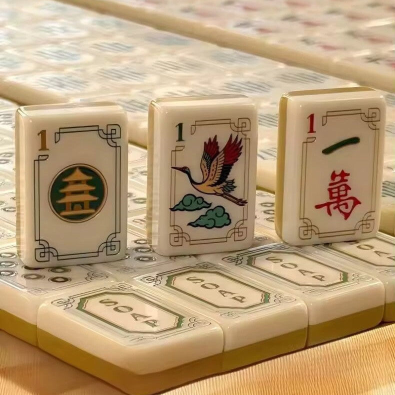 Golden Pagoda Crane| American Mahjong Tiles Set — gallery image 3
