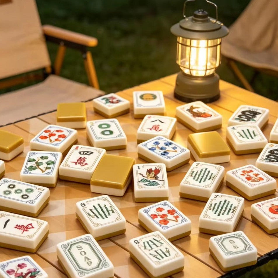 Golden Pagoda Crane| American Mahjong Tiles Set — gallery image 4