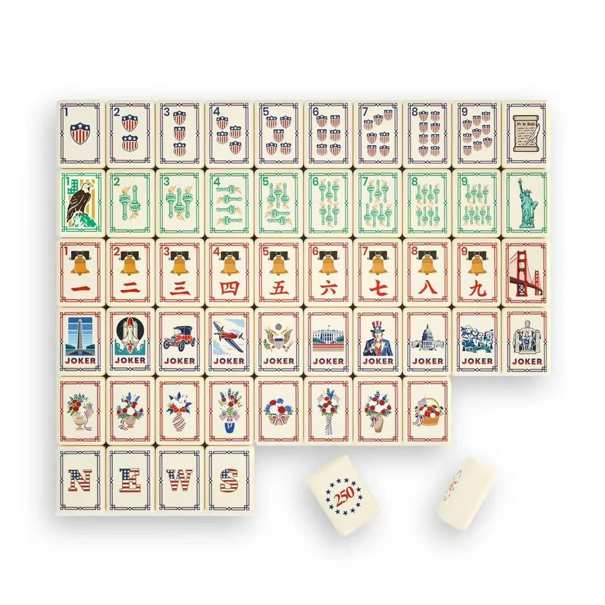 USA 250th Commemorative | American Mahjong Tiles Set — gallery image 2