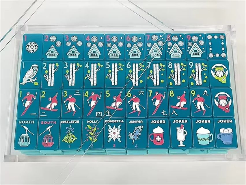 Winter Ski Lodge  | American Mahjong Tiles Set — gallery image 5