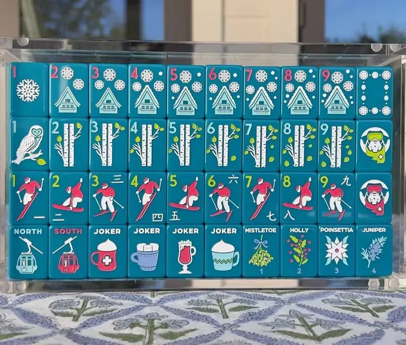 Winter Ski Lodge  | American Mahjong Tiles Set — gallery image 6