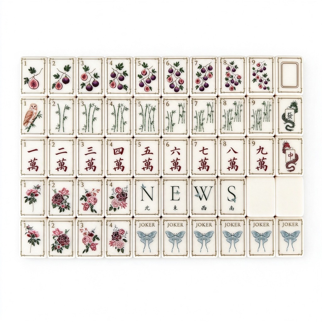 Vintage Botanical | American Mahjong Tiles Set — gallery image 3