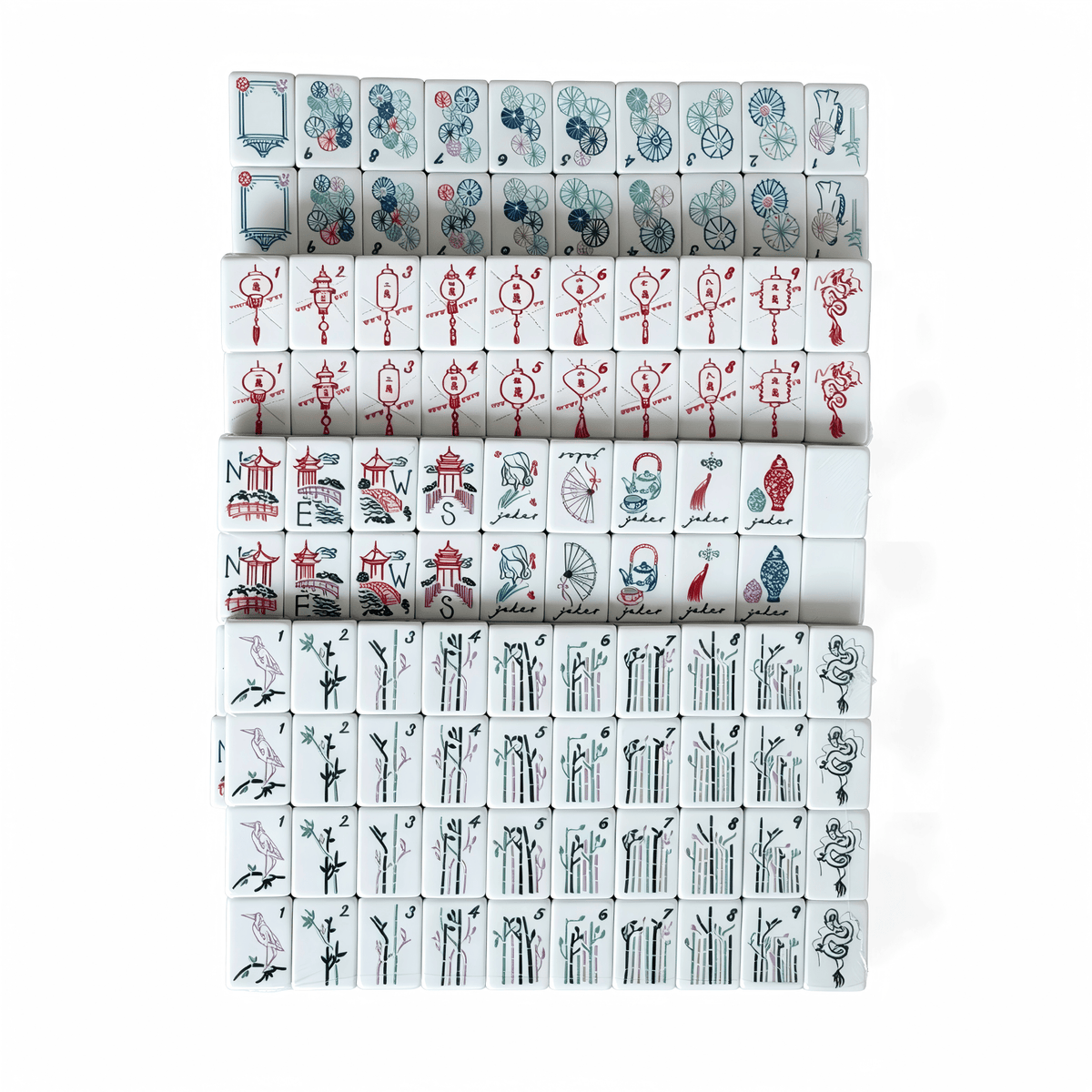 Jade Lantern mahjong tiles set — gallery image