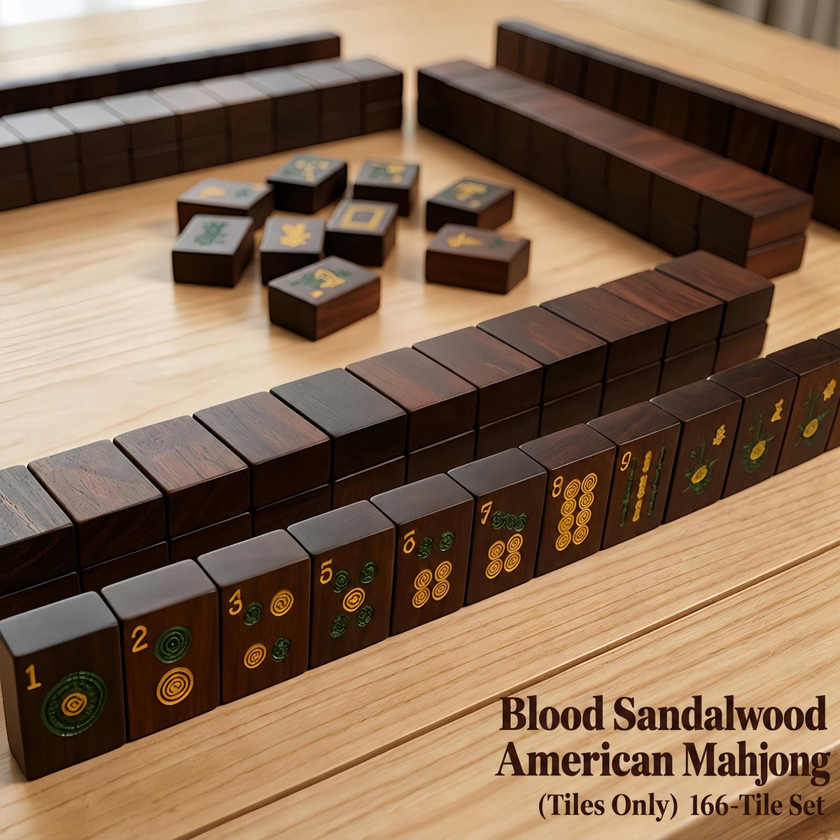 Solid Wood | American Mahjong Tiles Set — alternate image 1