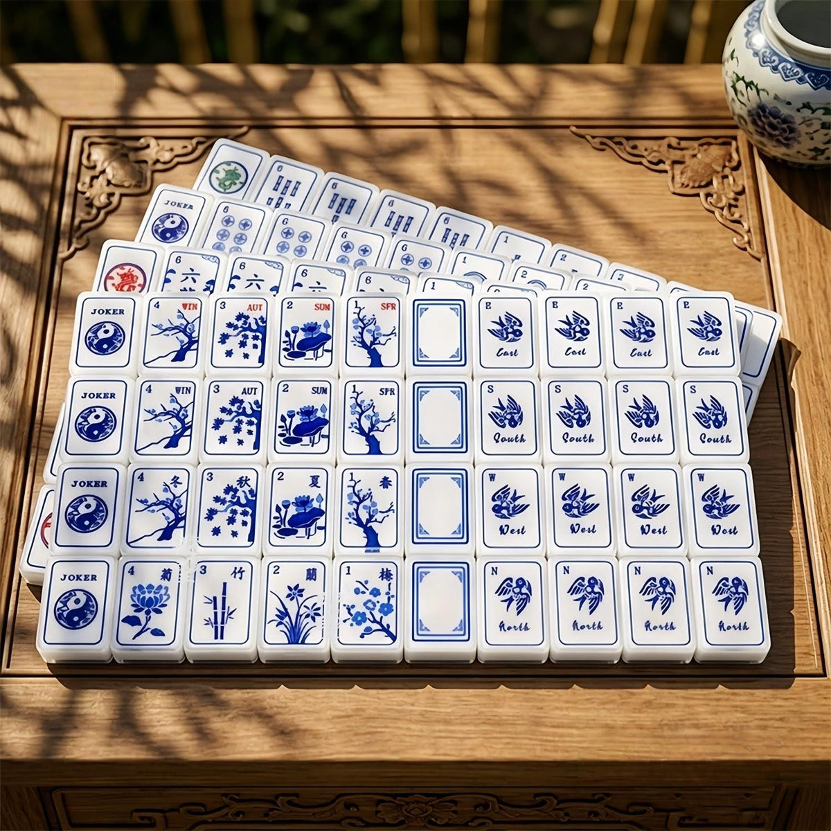 Blue and White Porcelain | American Mahjong Tiles Set — gallery image 2