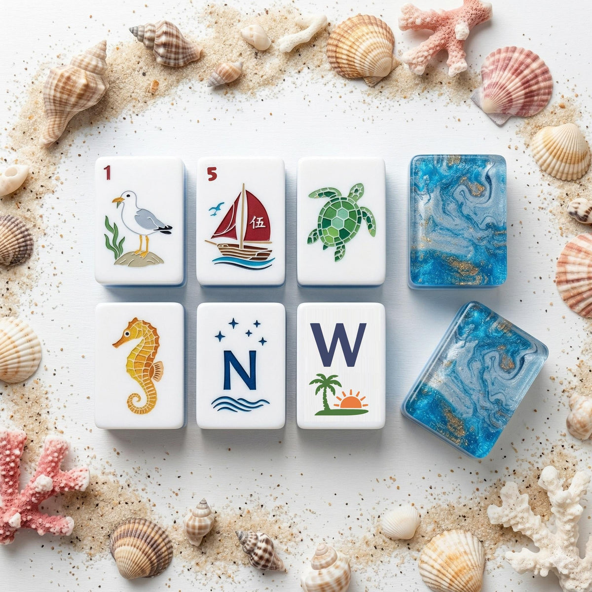 Seaside Treasure | American Mahjong Tiles Set — gallery image 3