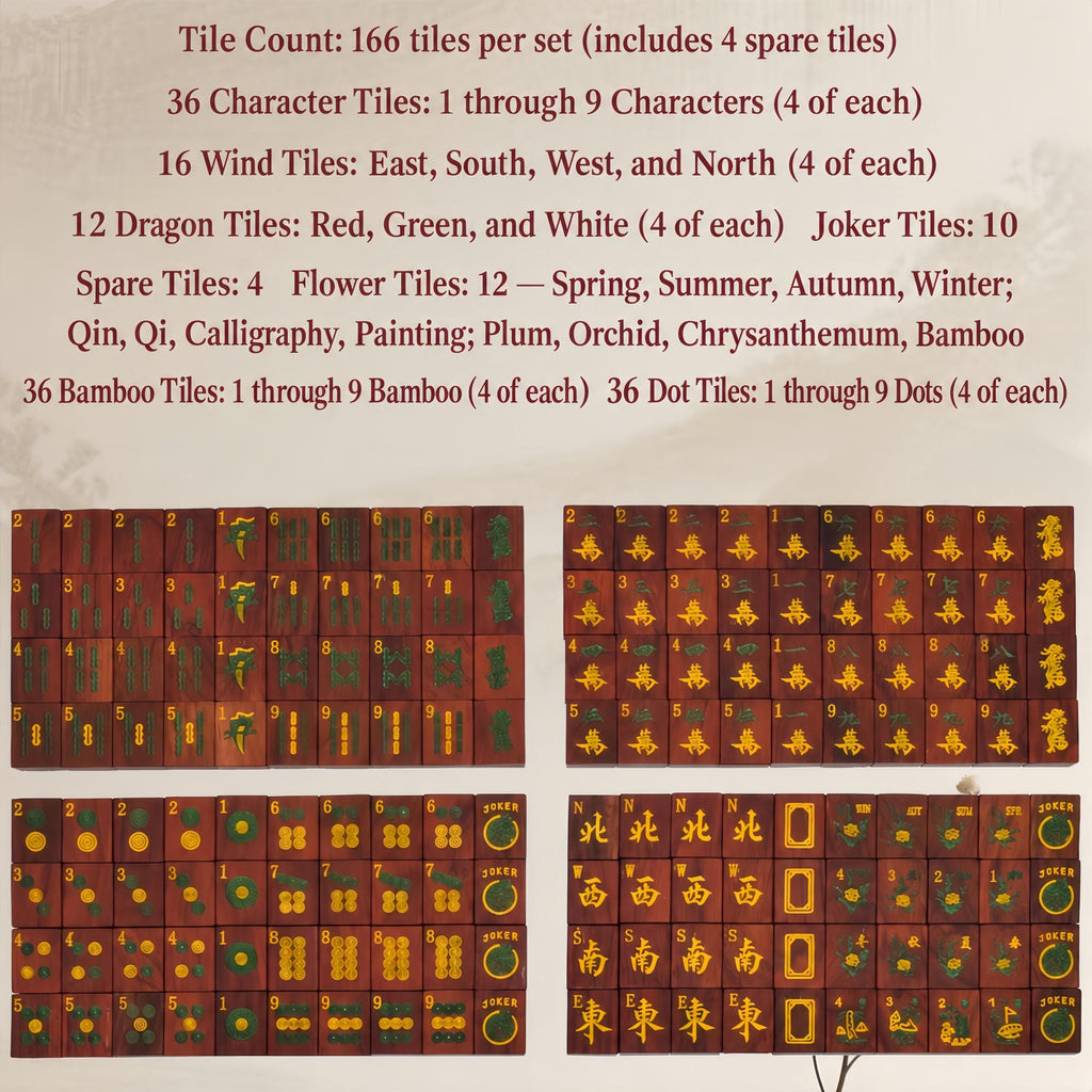 Solid Wood | American Mahjong Tiles Set — gallery image 4