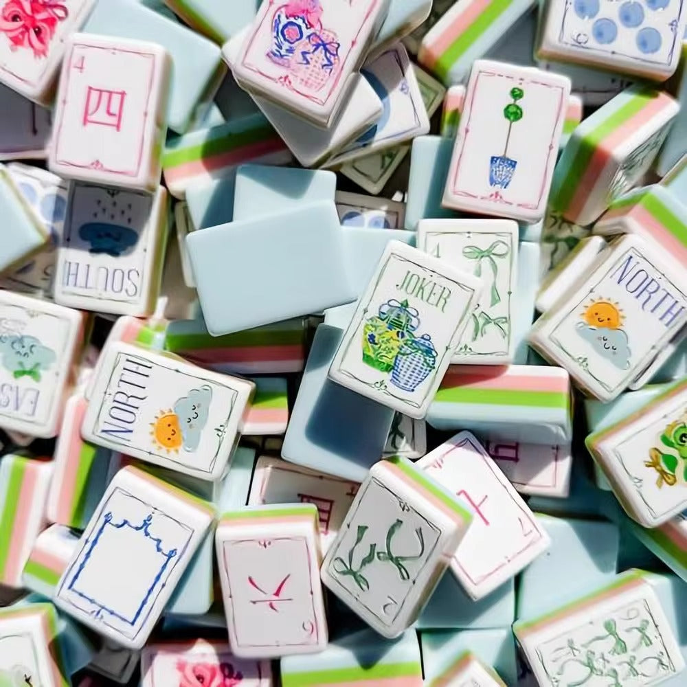 Pastel Garden��American Tiles Mahjong Set