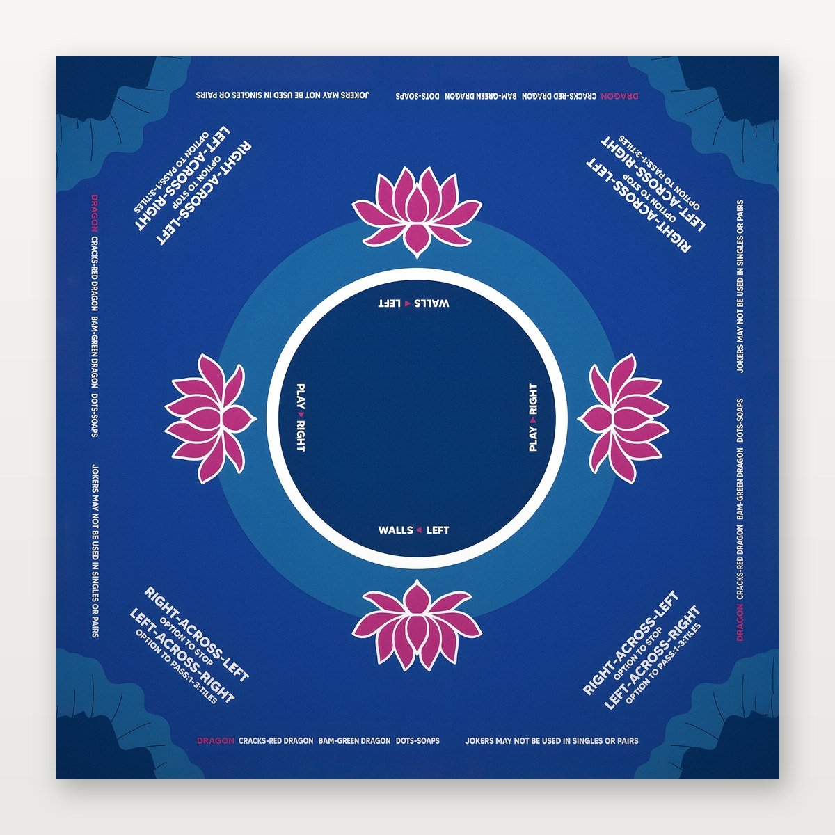 Deep Blue & Focus | Mahjong Mat