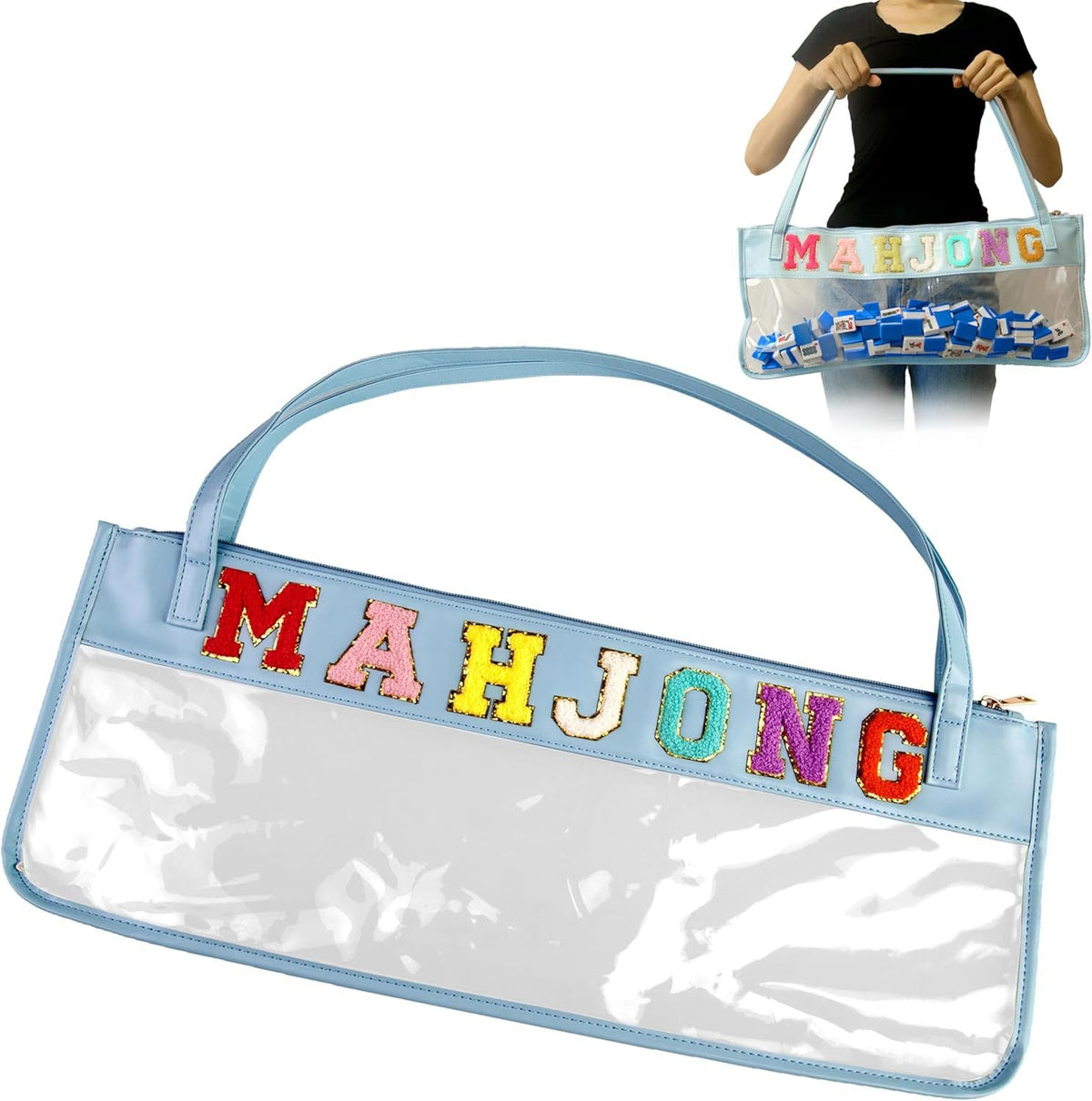 Rainbow Clear | Mahjong Carry Bag