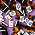 Tortoise Shell Illustrated | American Mahjong Tiles Set