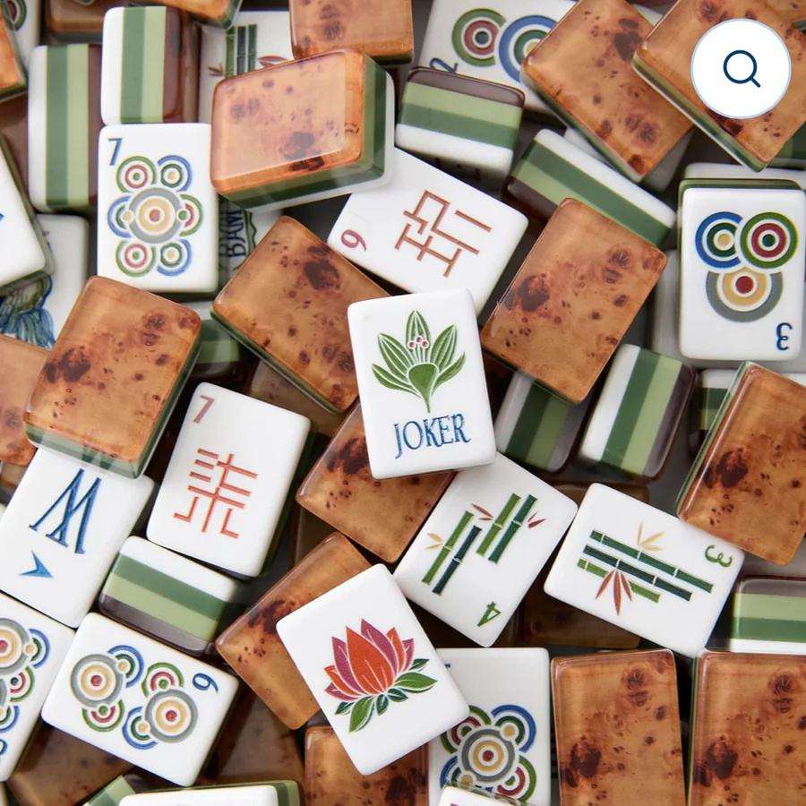 Walnut Vintage | American Mahjong Tiles Set