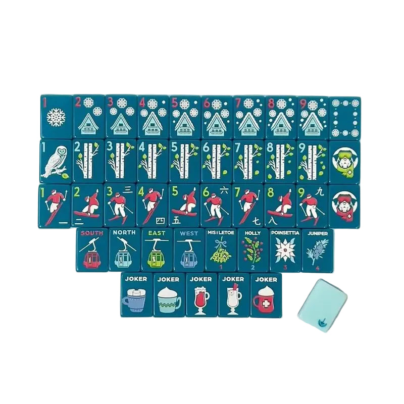 Winter Ski Lodge | American Mahjong Tiles Set